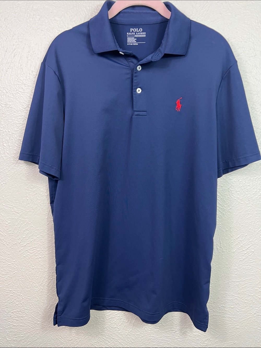 Polo Ralph Lauren Performance Navy Blue Short Sleeve Polo Shirt Small
